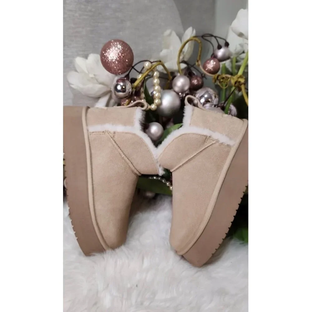 Koolaburra by UGG Koola Ultra Mini Platform Sand Boots Size 10 - Picture 3 of 14